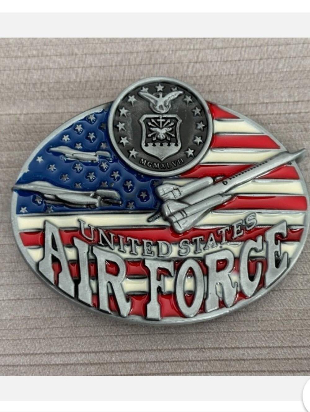 New Air Force American Flag Fughter Je. belt buckle